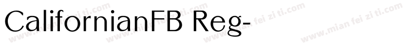 CalifornianFB Reg字体转换